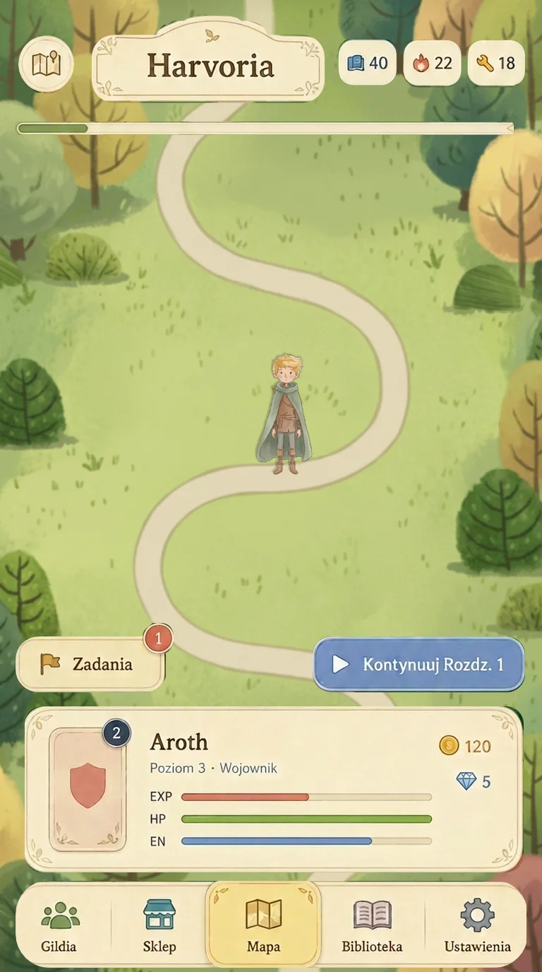 Mapa ścieżki w aplikacji Mentor